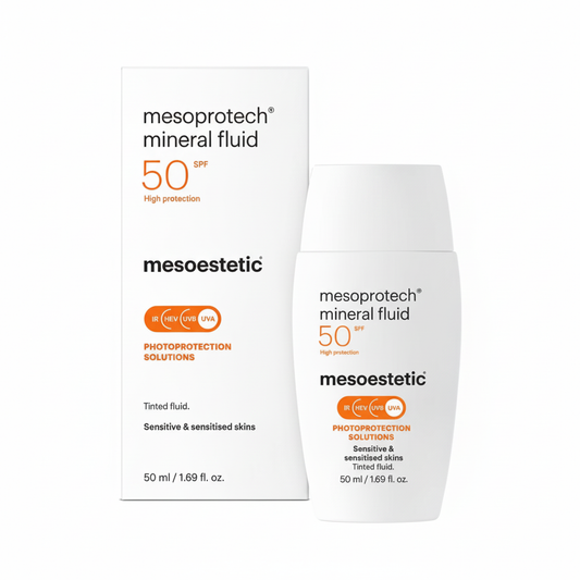 Mesoestetic Mesoprotech Mineral Fluid SPF50 productfoto